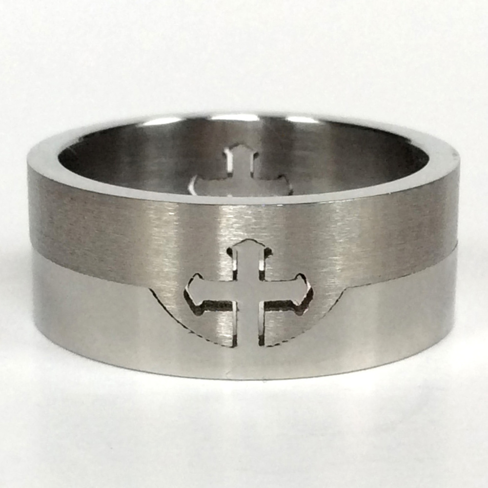 Men’s Cross Pattern Ring - Picture 2 of 5